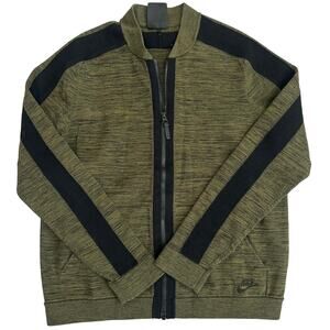 Nike Olive Green/Black, Full Zip Up Athletic Jacket- M